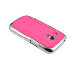 Capa para Galaxy S3 Mini i8190 Love Heart com Strass Brilhante - Rosa