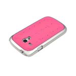 Capa para Galaxy S3 Mini i8190 Love Heart com Strass Brilhante - Rosa