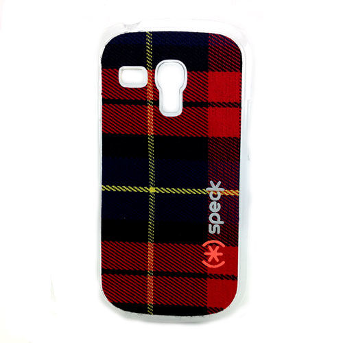 Capa para Galaxy S3 Mini i8190 Speck Tecido Xadrez - Vermelho