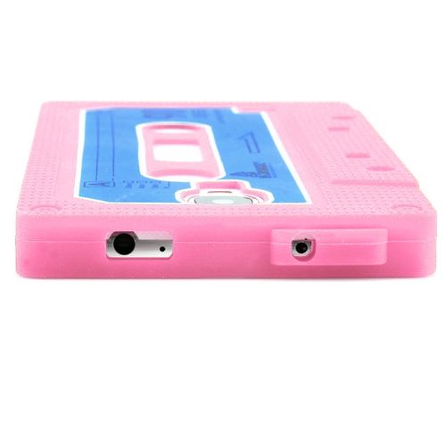 Capa para Galaxy S4 i9500 de silicone estilo fita cassete - Rosa