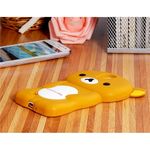 Capa para Galaxy S4 i9500 de Silicone Ursinho Rilakkuma - Marrom