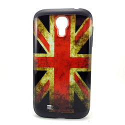 Capa para Galaxy S4 i9500 de TPU com Estampa em Plástico - Inglaterra