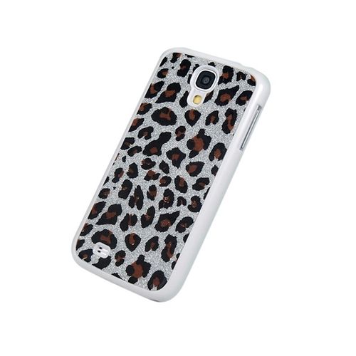 Capa para Galaxy S4 i9500 Leopardo - Prata