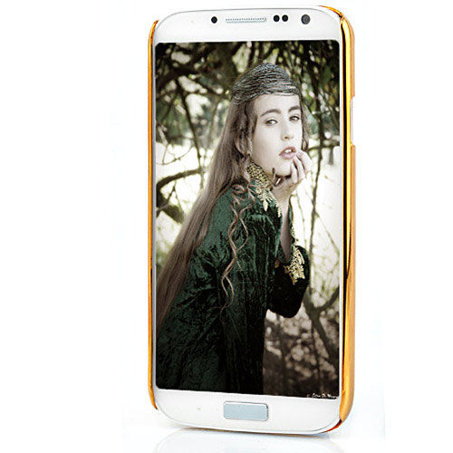 Capa para Galaxy S4 i9500 Luxo com Couro e Strass Brilhante - Preta