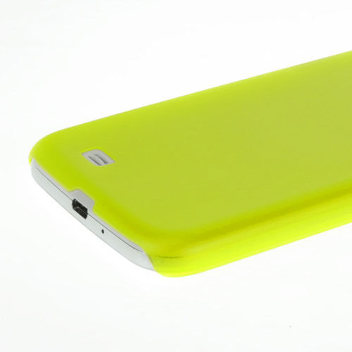 Capa para Galaxy S4 i9500 Ultra Fina de TPU - Amarelo Fosco