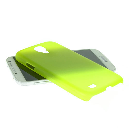 Capa para Galaxy S4 i9500 Ultra Fina de TPU - Amarelo Fosco