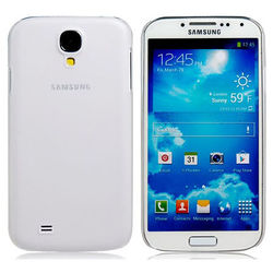 Capa para Galaxy S4 i9500 Ultra Fina de TPU - Branco Fosco