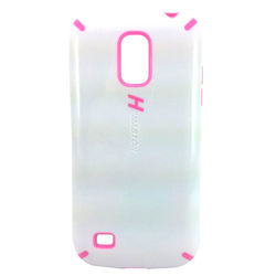 Capa para Galaxy S4 Mini i9190 Anti Shock H Maston - Branca com Rosa
