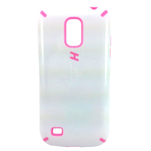 Imagem de Capa para Galaxy S4 Mini i9190 Anti Shock H Maston - Branca com Rosa