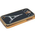 Capa para Galaxy S4 Mini i9190 Cromada - Torre Eiffel Preto com Dourado