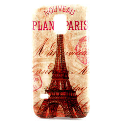 Capa para Galaxy S5 Mini G800 de TPU - Torre Eiffel