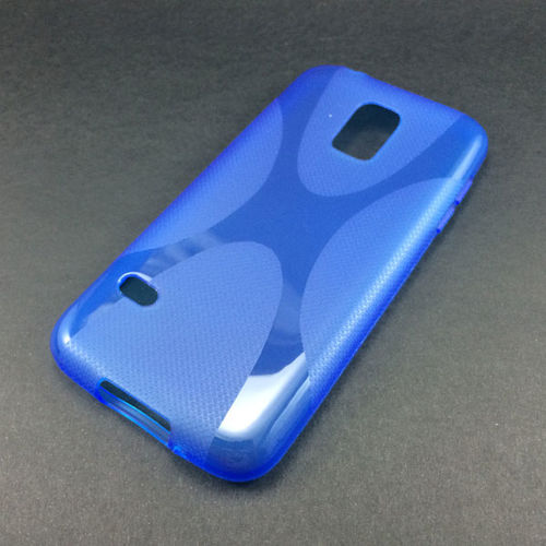 Imagem de Capa para Galaxy S5 Mini G800 de TPU - X Azul