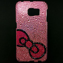 Capa para Galaxy S6 Edge G925 de TPU com Strass - Top Rosa