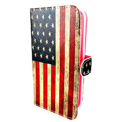 Capa para Galaxy S6 G920 de Couro Sintético Estilo Carteira - USA