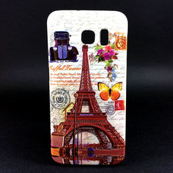 Capa para Galaxy S6 G920 de TPU - Torre Eiffel | Bege