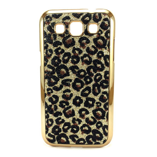 Imagem de Capa para Galaxy Win Duos i8552 de Plstico com Glitter - Leopardo Dourado