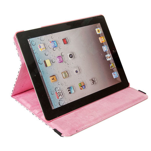 Capa para iPad 2, 3 e 4 de Couro Sinttico - Rosa Charme