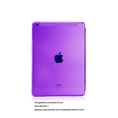 Imagem de Capa para iPad Air 1 traseira de Plstico compatvel com Smart Cover - Roxo Transparente