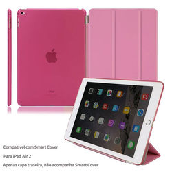 Capa para iPad Air 2 traseira de Plástico compatível com Smart Cover - Rosa