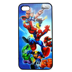Capa para iPhone 4 e 4S de Plástico 3D - Heróis Marvel