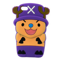 Capa para iPhone 4 e 4S de Silicone 3D Alce - Roxo