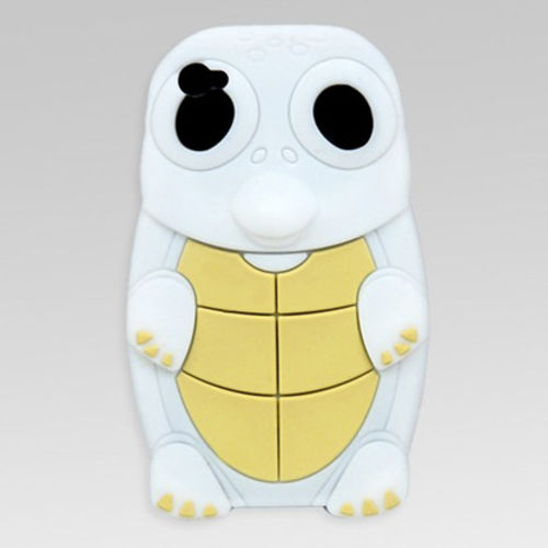 Imagem de Capa para iPhone 4 e 4S de Silicone 3D Tartaruga - Branco