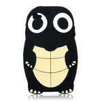 Capa para iPhone 4 e 4S de Silicone 3D Tartaruga - Preto