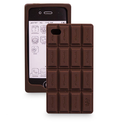 Imagem de Capa para iPhone 4 e 4S de Silicone - Barra de Chocolate