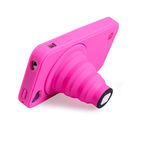 Capa para iPhone 4 e 4S de Silicone - Cmera com apoio | Rosa