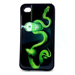 Capa para iPhone 4 e 4S de TPU - Absolut Vodka com Cobra