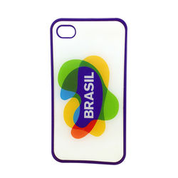 Capa para iPhone 4 e 4S de TPU - Brasil 2