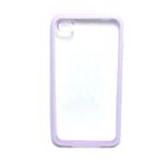 Capa para iPhone 4 e 4S de TPU com Traseira de Acrlico Transparente - Lils