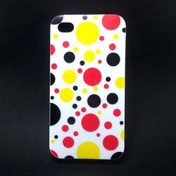 Capa para iPhone 4 E 4S de TPU Petit Poa - Branco Colorido 3