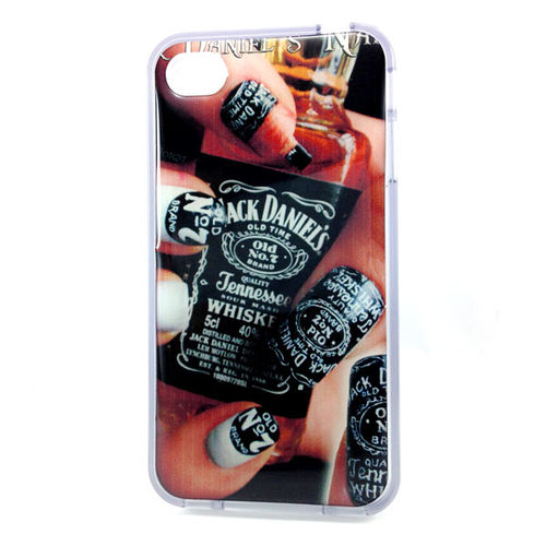 Imagem de Capa para iPhone 4 e 4S de TPU Transparente - Jack Daniels Unhas