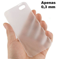 Capa para iPhone 4 e 4S de TPU Ultra Fina - Transparente Fosca