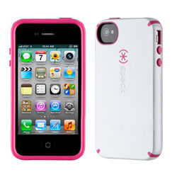 Capa para iPhone 4 e 4S Speck Candy Shell ORIGINAL - Branco com Rosa