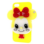 Capa para iPhone 5 e 5S de Plstico com Espelho - Minnie Amarela