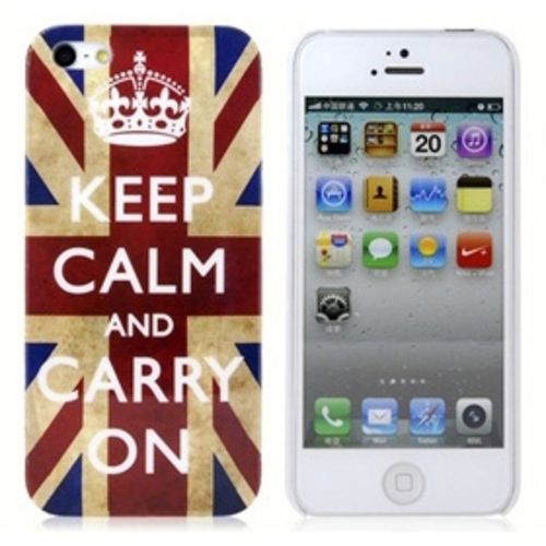 Imagem de Capa para iPhone 5 e 5S de Plstico - Keep Calm and Carry On