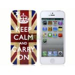 Capa para iPhone 5 e 5S de Plstico - Keep Calm and Carry On