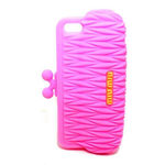 Capa para iPhone 5 e 5S de Silicone 3D Bolsinha Miu Miu - Rosa