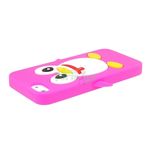 Capa para iPhone 5 e 5S de Silicone Pinguim - Rosa