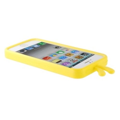 Capa para iPhone 5 e 5S de Silicone Pintinho - Amarelo