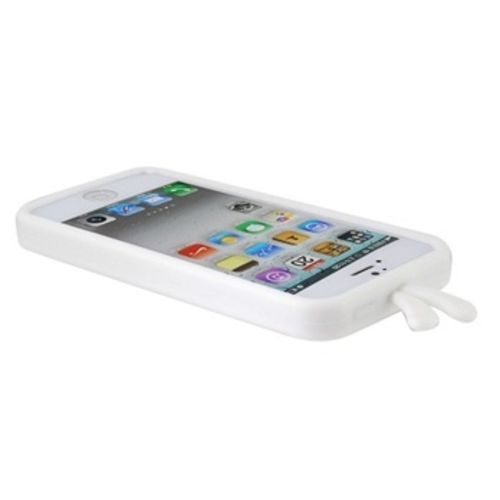 Capa para iPhone 5 e 5S de Silicone Pintinho - Branco