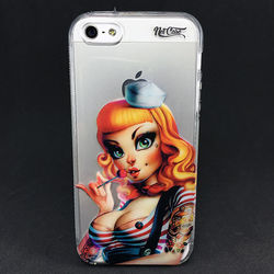 Capa para iPhone 5 e 5S de TPU - Custom Art | Pin Up Marinheira