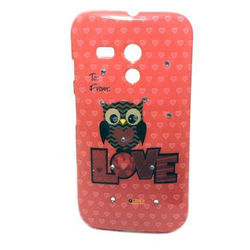 Capa para Moto G de TPU com Strass - Coruja Love