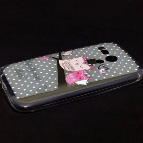 Capa para Moto G de TPU com Strass - Coruja Noivos