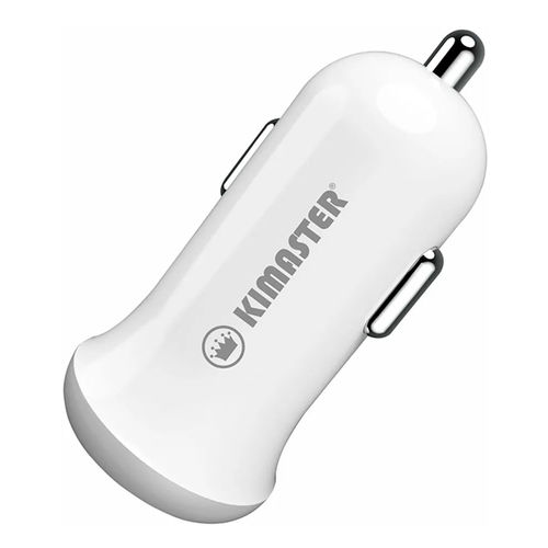 Imagem de Carregador veicular com 2 saídas USB - Kimaster | Branco