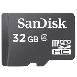 Cartão de Memória Micro SD 32GB da Sandisk com Adaptador SD