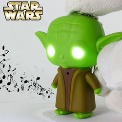 Chaveiro Star Wars com LED e Som | Yoda