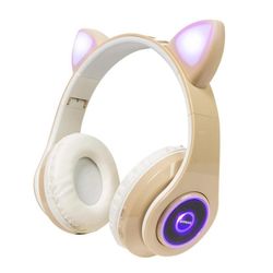 Fone de ouvido Bluetooth com Orelhas de Gato LED - Briwax | MX-6810